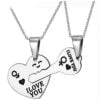 Couples Key to My Heart Stainless Steel Pendant Love Necklaces