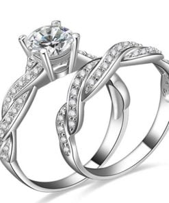 Intersect Design Engagement Ring Set