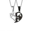 Key And Lock Matching Heart Lover's Couple Necklaces