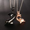 Lovely Dolphins Titanium Steel Couple Necklaces
