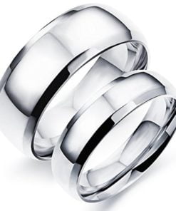 Unconditional Eerlasting love Pure Silver Matching Couple Rings Set