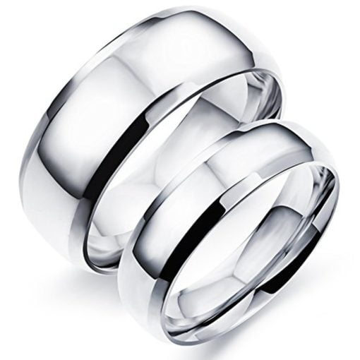 Unconditional Eerlasting love Pure Silver Matching Couple Rings Set