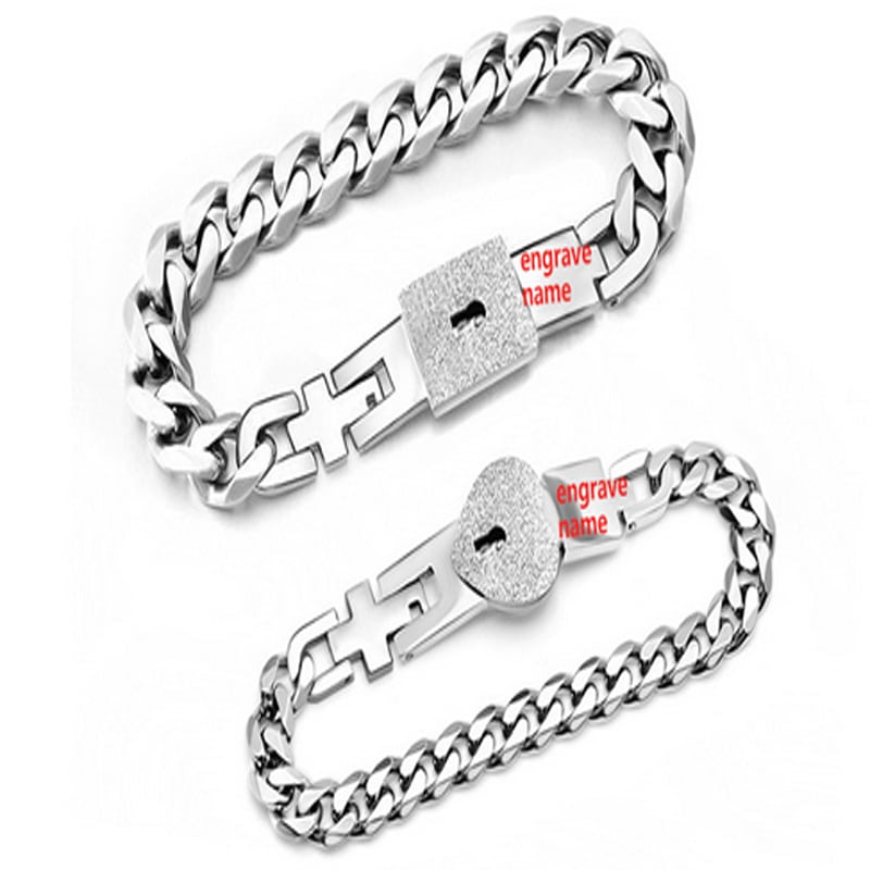 Lock & Key Couple Chain Bracelets – BlazeMall